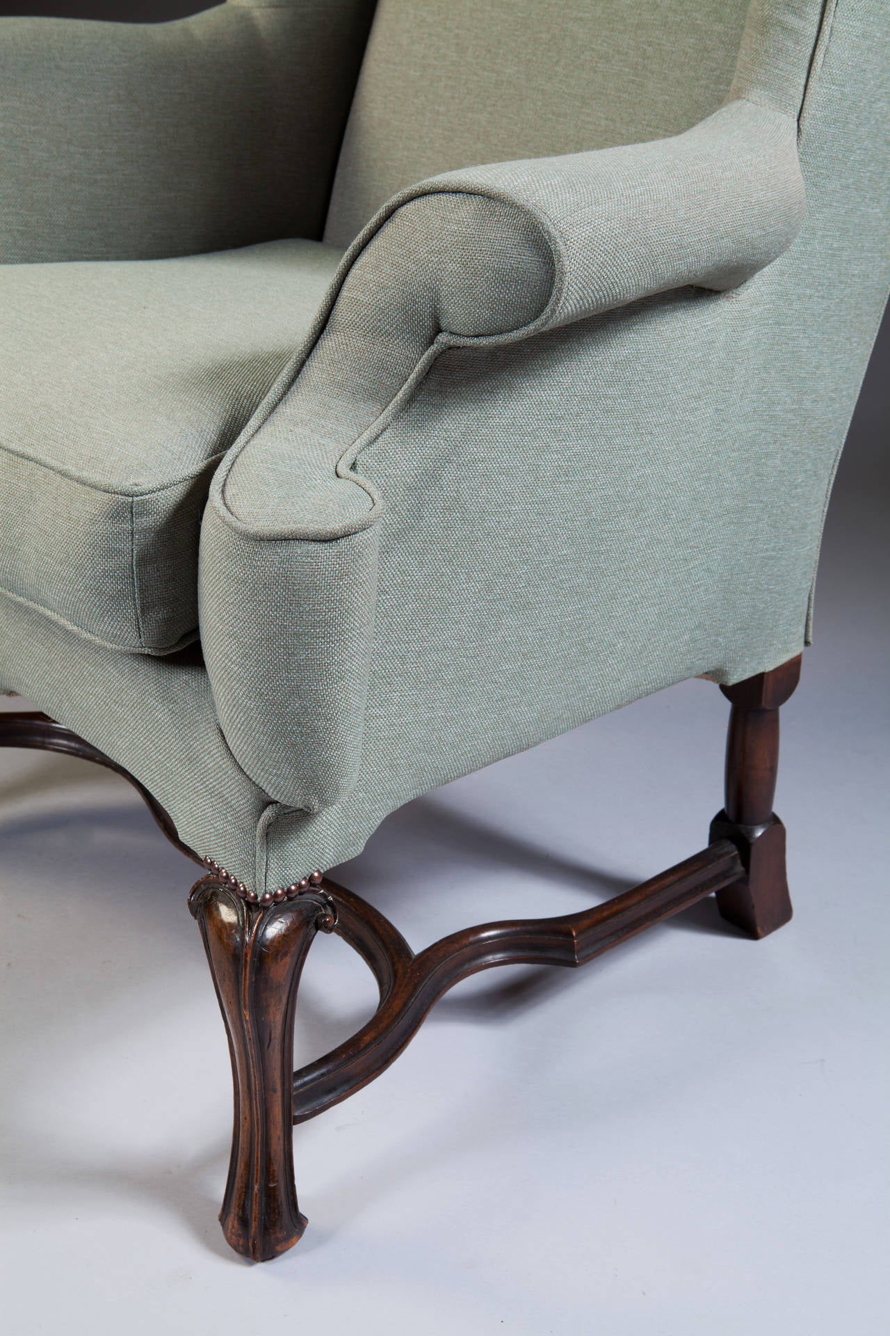 19th Century George I Style Large-Scale Wing Chair