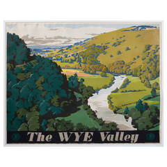 Rare Post-War Railway Promotional Poster for Travel to the Wye Valley