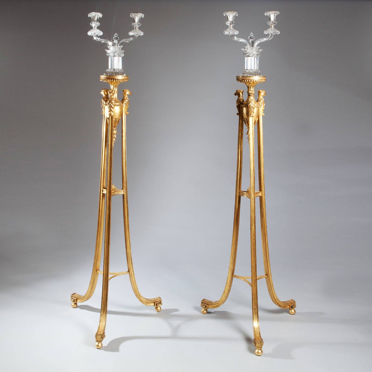 Pair of Regency Giltwood Torchères