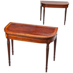George III Mahogany Card Tables Attributed to Gillows