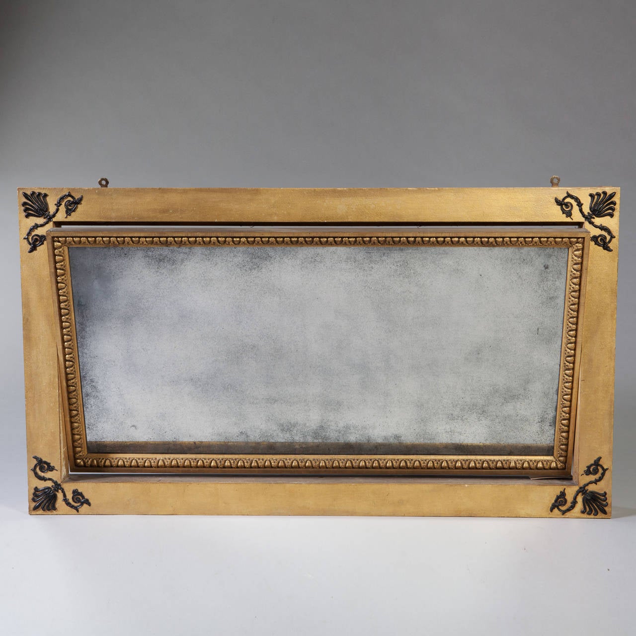48 inch English Regency Gold Overmantel Mirror In Excellent Condition In London, by appointment only