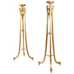 Pair of Regency Giltwood Torchères