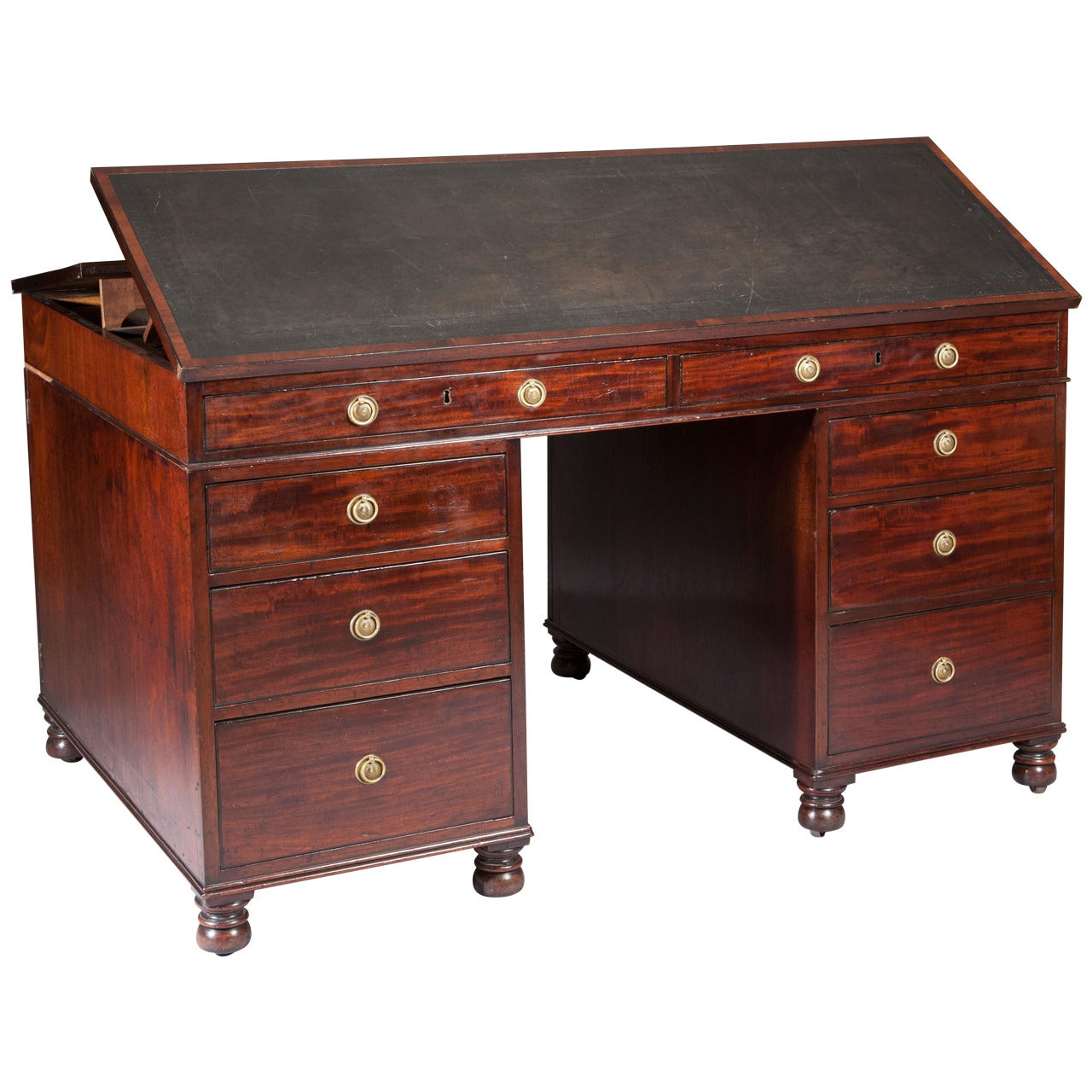 18th Century Pedestal Architect's or Library Desk