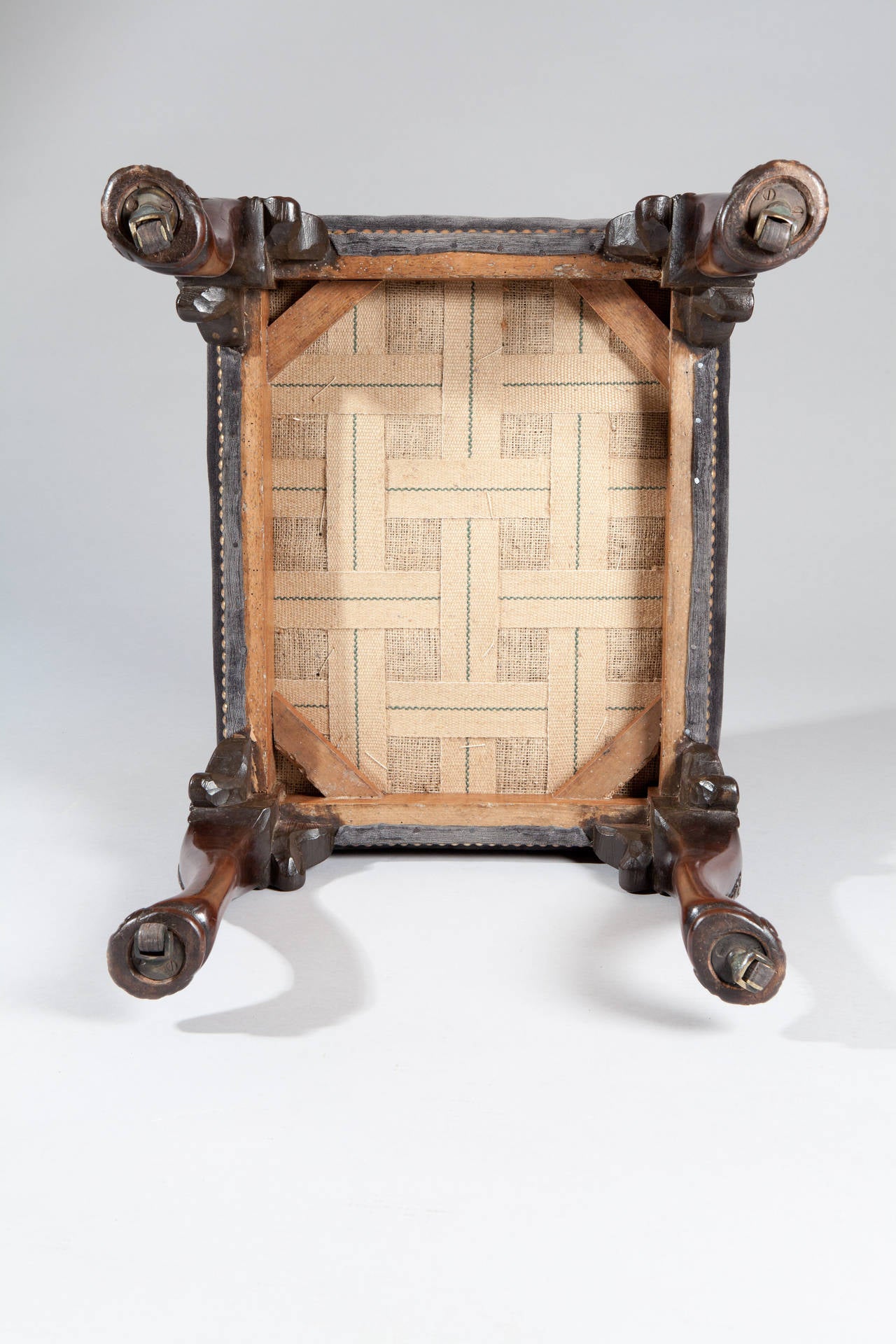 English fine George II Walnut Stool For Sale