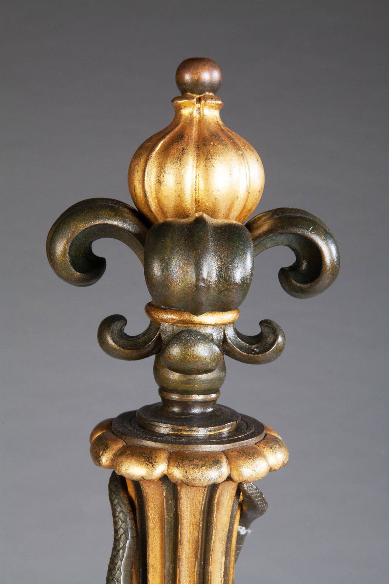 French Bronze and Marble Hall Stand or Umbrella Stand