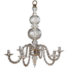 Antique Cut-Glass Chandelier in the Manner of Maydwell & Windle