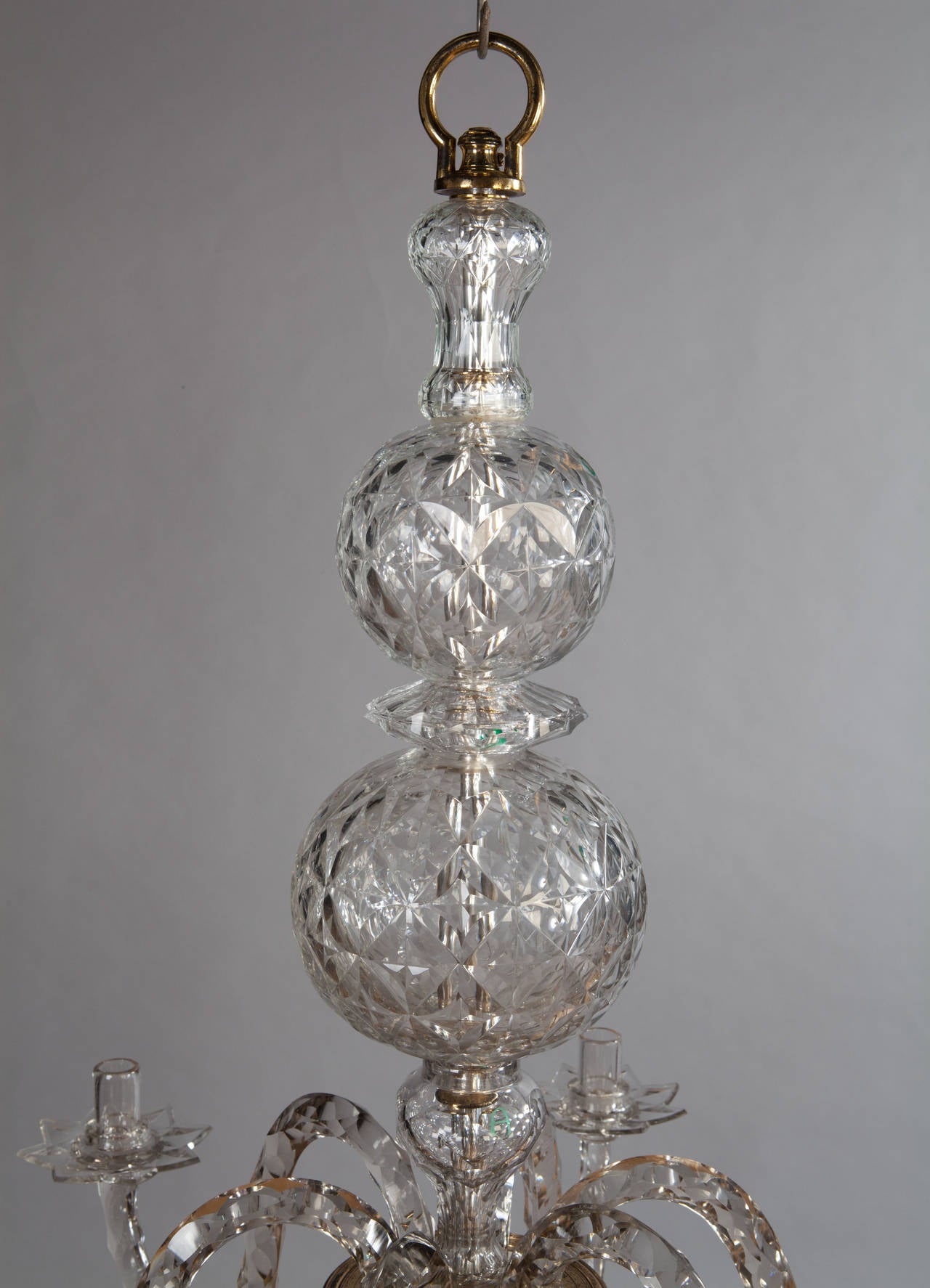 George II Cut-Glass Chandelier in the Manner of Maydwell & Windle