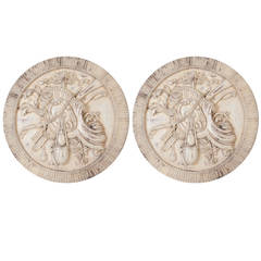 Pair of Late 19th Century Circular Martial Trophy Roundels 3