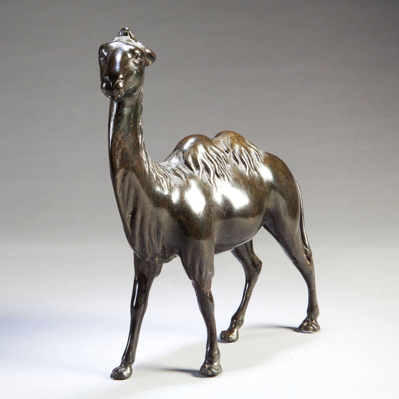 Late 19th Century Naturalistic Fashioned Spelter Sculpture of a Camel