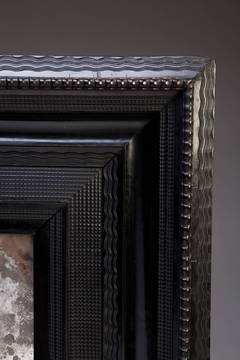 Late 17th Century Ebony Ripple Moulded Mirror