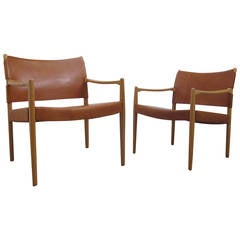 Pair of Per-Olof Scotte Easy Chairs, Model Premiär