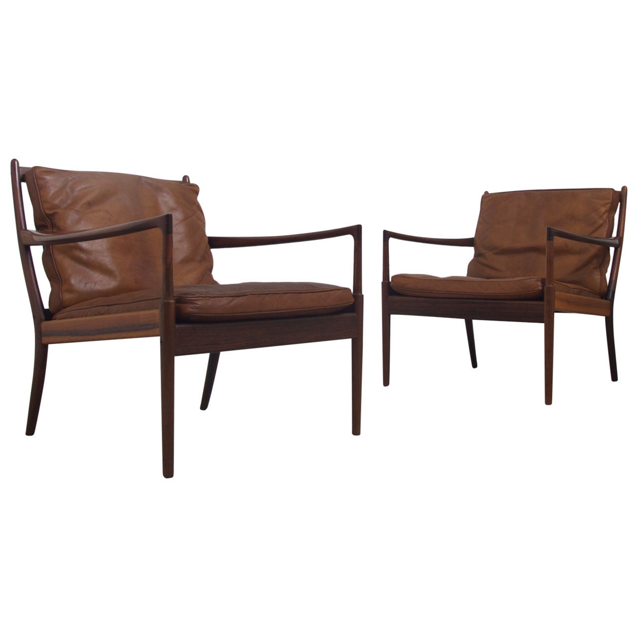 Pair of Easy Chair, Model Samsö, Designed by Ib Kofod-Larsen