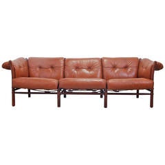 Arne Norell Leather Sofa, Model Ilona 4