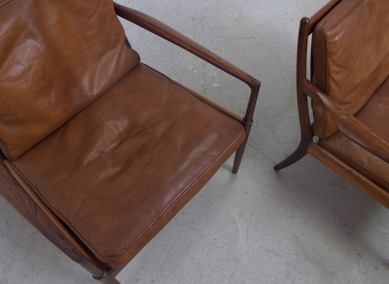 Pair of Easy Chair, Model Samsö, Designed by Ib Kofod-Larsen In Excellent Condition In Stockholm, SE