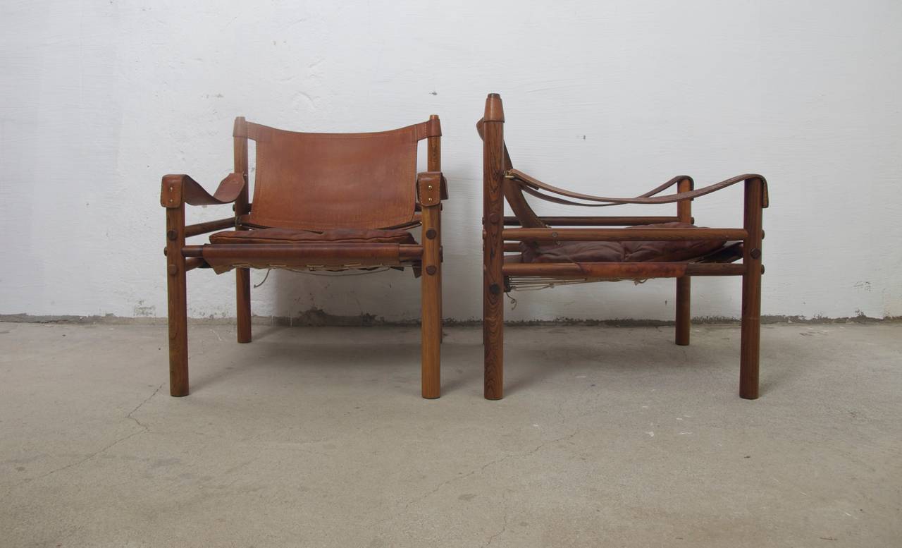 Scandinavian Modern Arne Norell Rosewood and Leather 