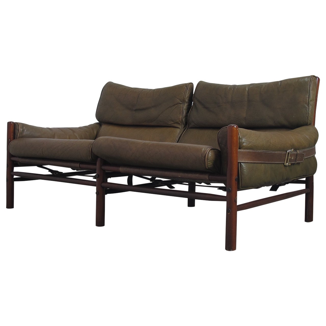 Arne Norell Kontiki Leather Sofa