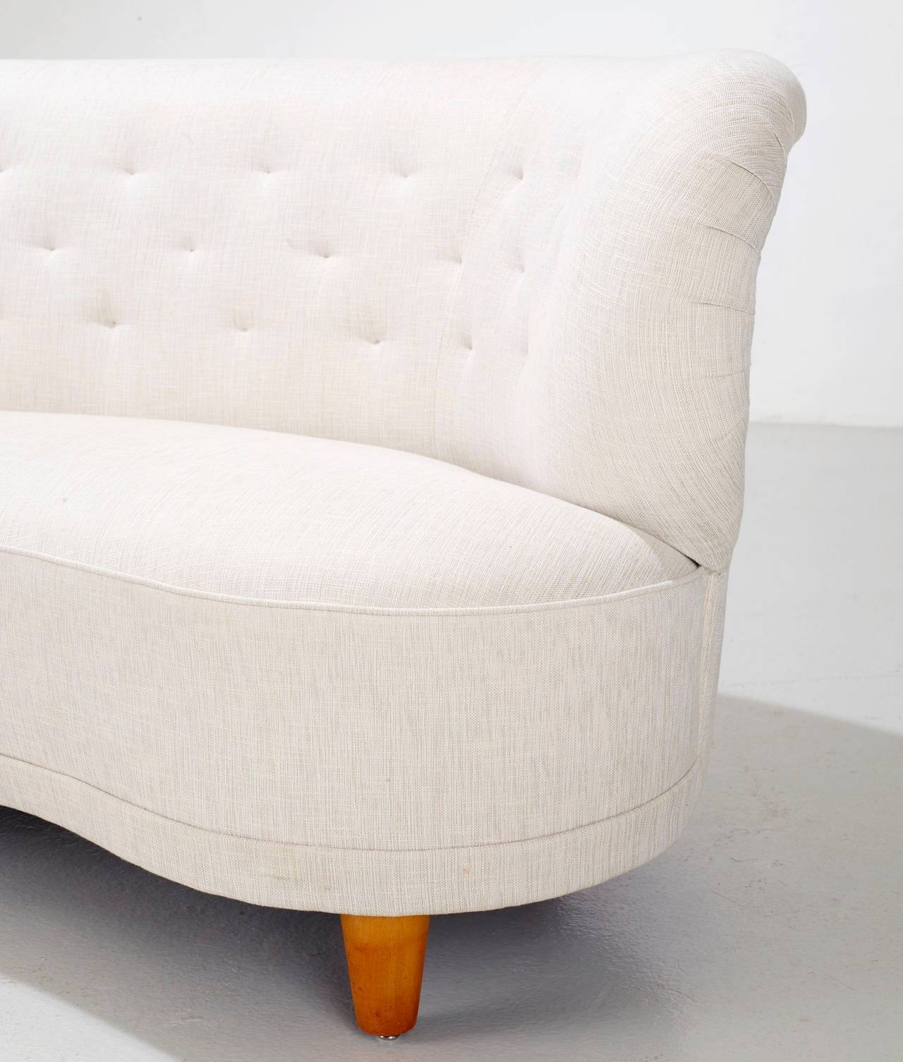 Curved Swedish Sofa, 1930s