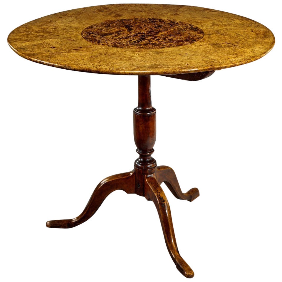 Burr Alder Tripod Table or “Alrotsbord” For Sale