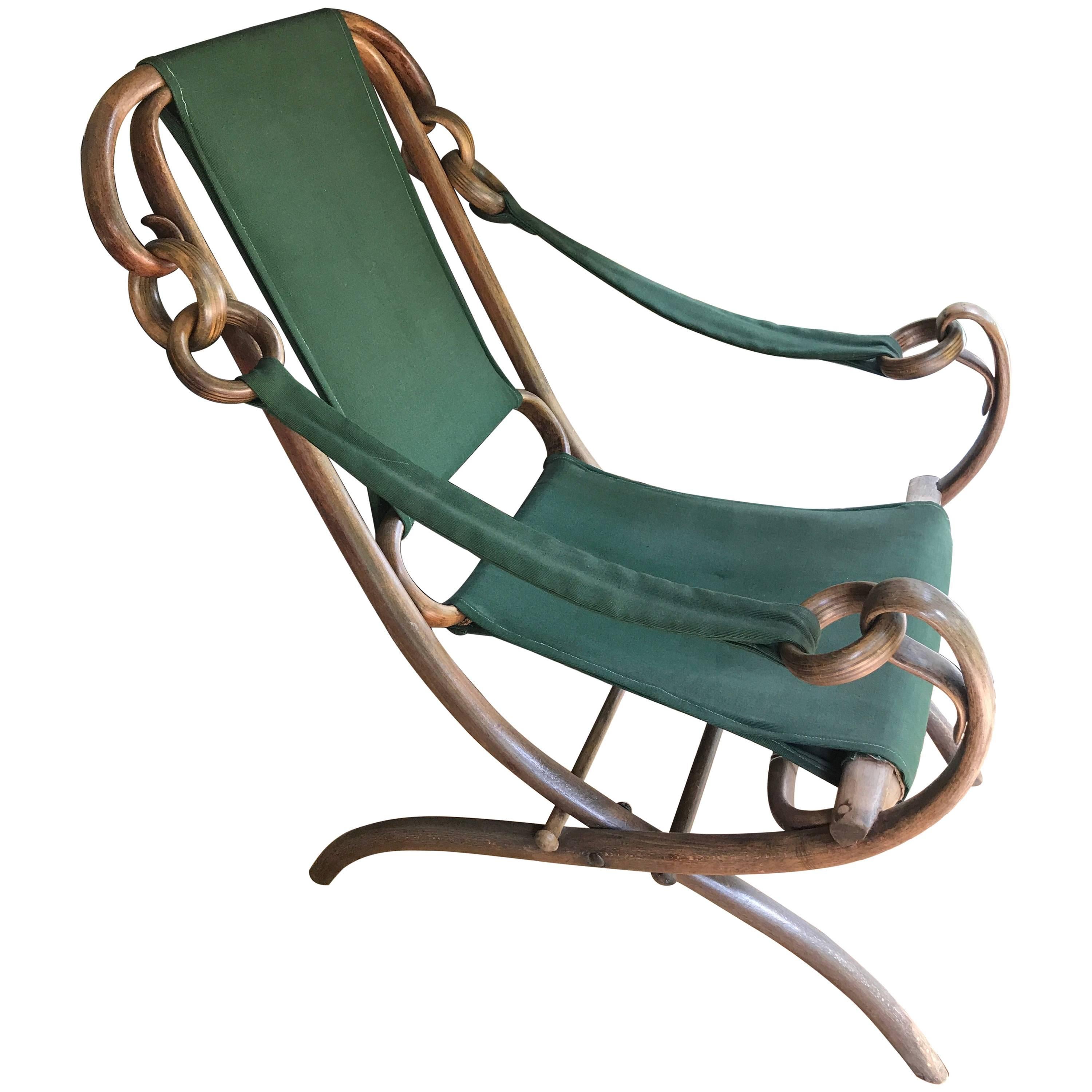Klapp-Stuhl aus Bugholz von Thonet Klapp Fauteuil, um 1890