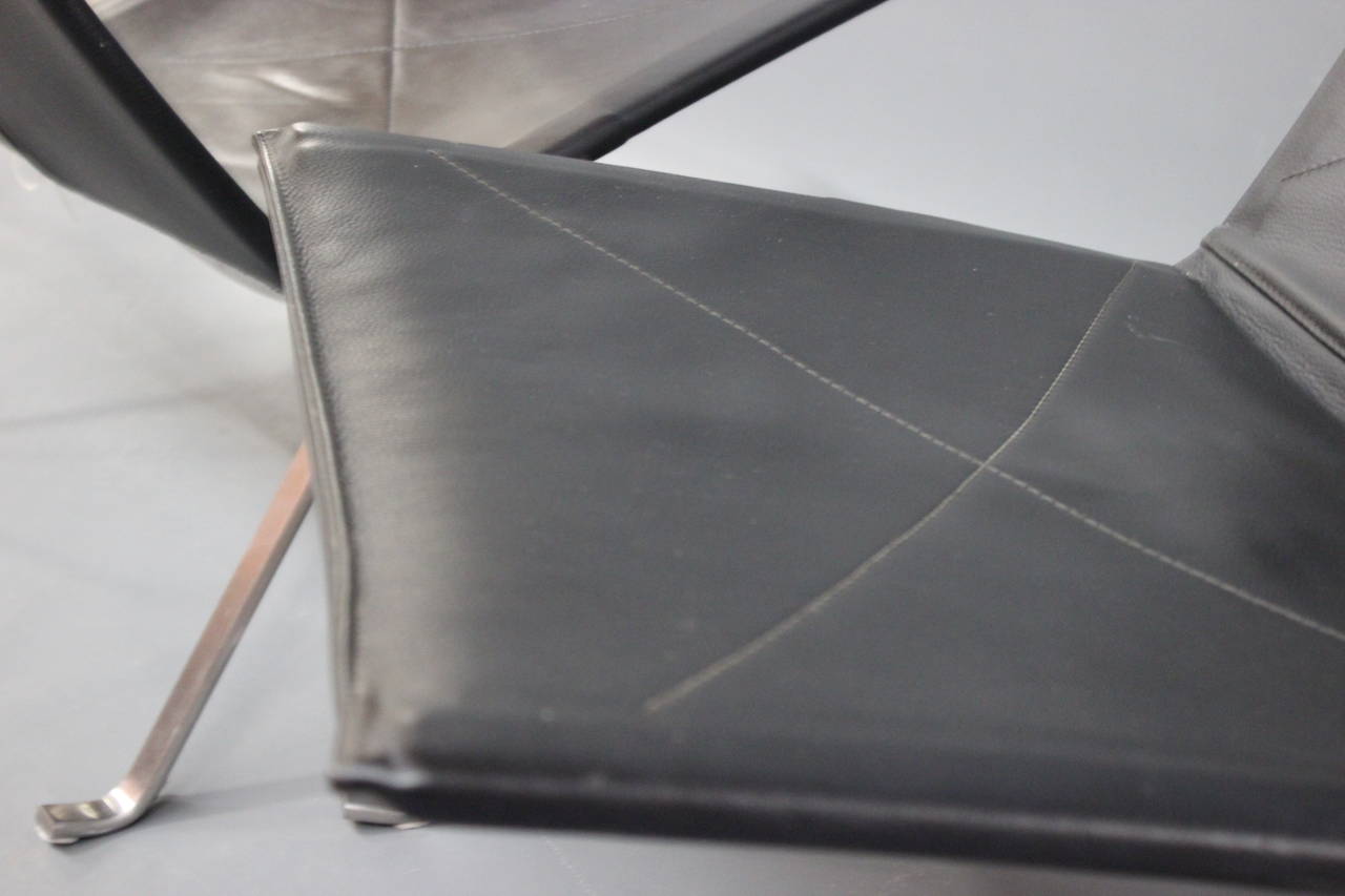 Leather PK22 Lounge Chairs by Poul Kjærholm Made by Fritz Hansen