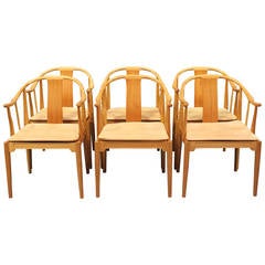 Set of Six China Chairs, Model 4283 by Hans J. Wegner and Fritz Hansen, 2008