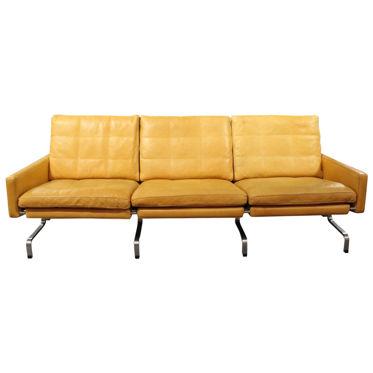 3 Pers. Sofa Model PK31/3 By Poul Kjærholm Made By Fritz Hansen From 1997s For Sale