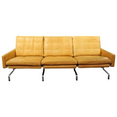 Vintage 3 Pers. Sofa Model PK31/3 By Poul Kjærholm Made By Fritz Hansen From 1997s