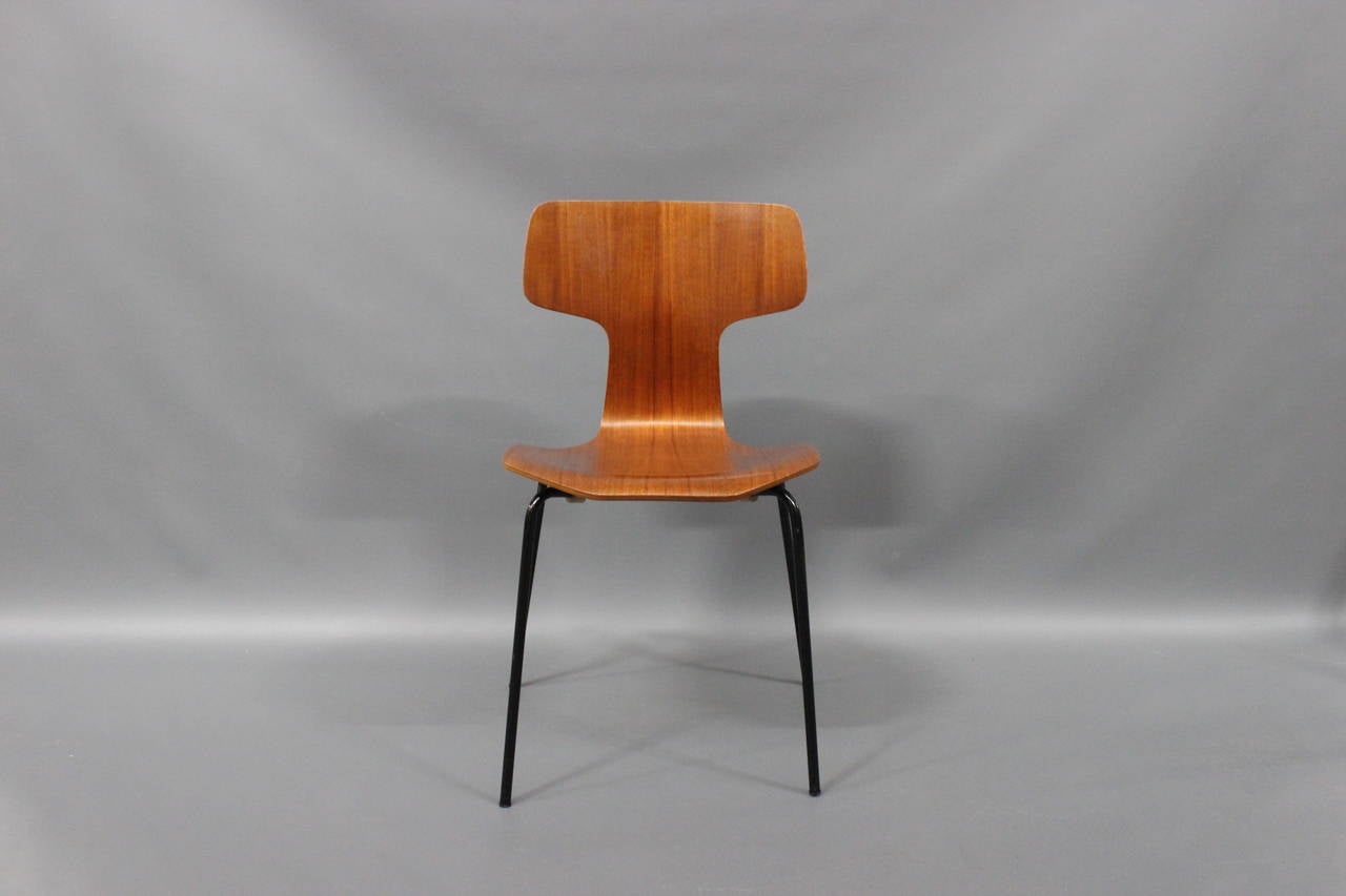 Scandinavian Modern Dining Chairs, Model 3103, in Teak by Arne Jacobsen and Fritz Hansen, 1970s