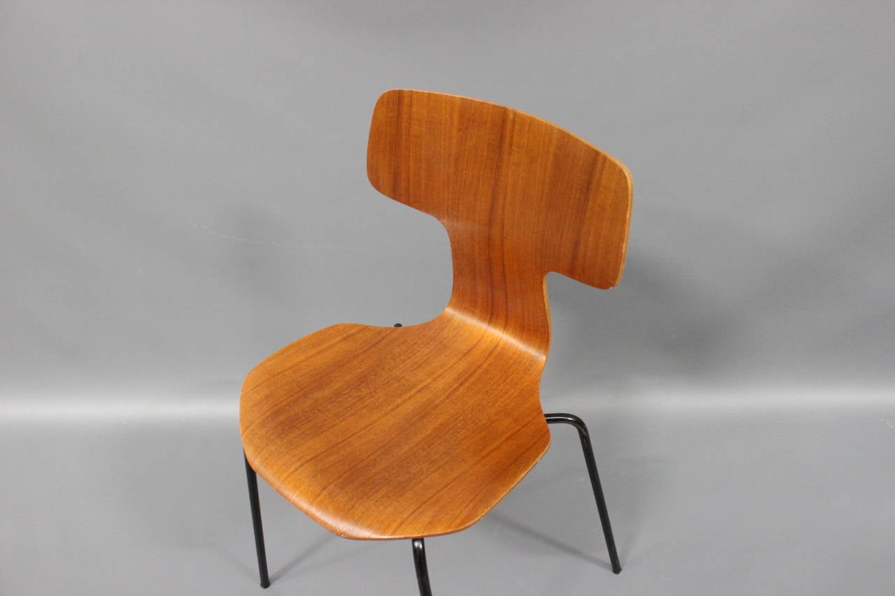 Late 20th Century Dining Chairs, Model 3103, in Teak by Arne Jacobsen and Fritz Hansen, 1970s