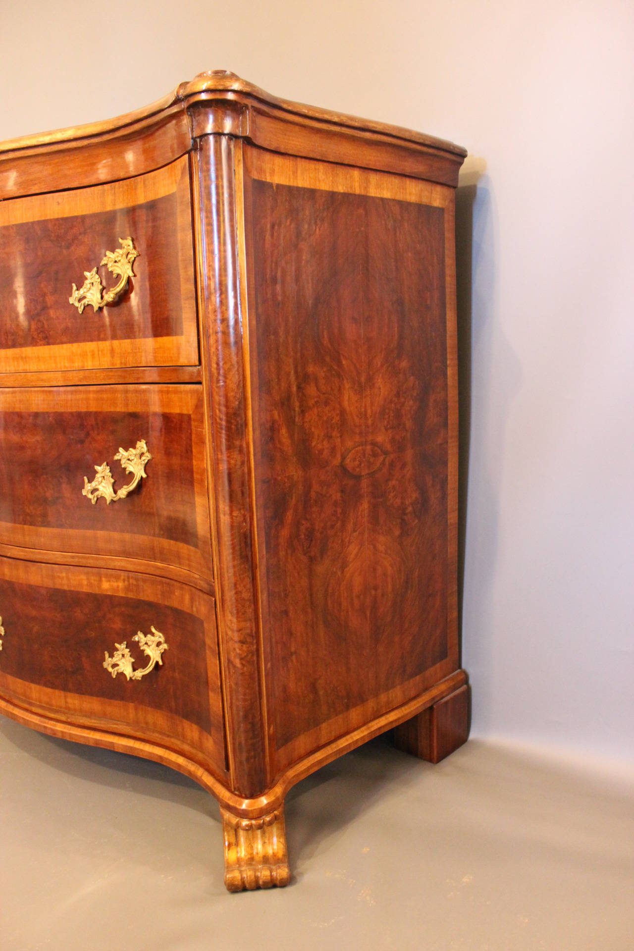 Danish Chest of Drawers from 1740 in Walnut, Manufactured in Denmark