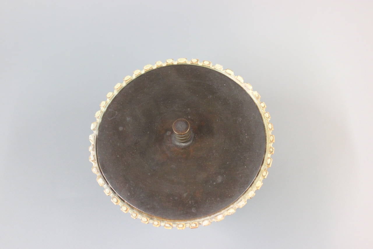 Arne Bang Monogram AB 119, Bowl Mounted with Lid of Bronze, c. 1950s 1