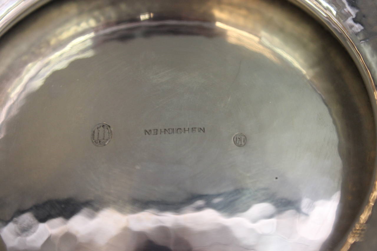 20th Century Danish Silver Bowl Signed Michelsen and Monogram of Three Tower, circa 1918
