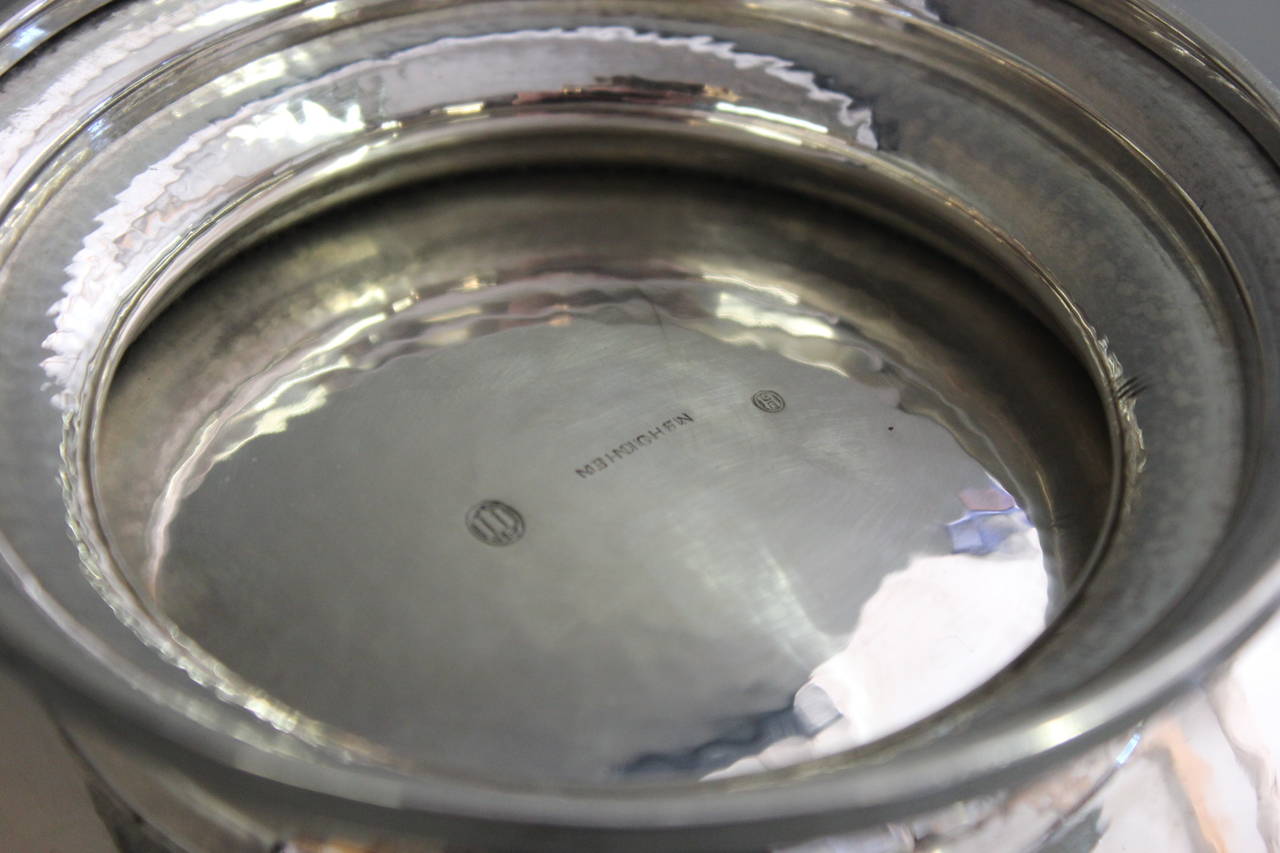 Danish Silver Bowl Signed Michelsen and Monogram of Three Tower, circa 1918 2
