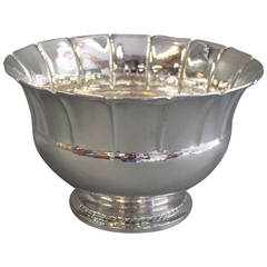 Danish Silver Bowl Signed Michelsen and Monogram of Three Tower, circa 1918