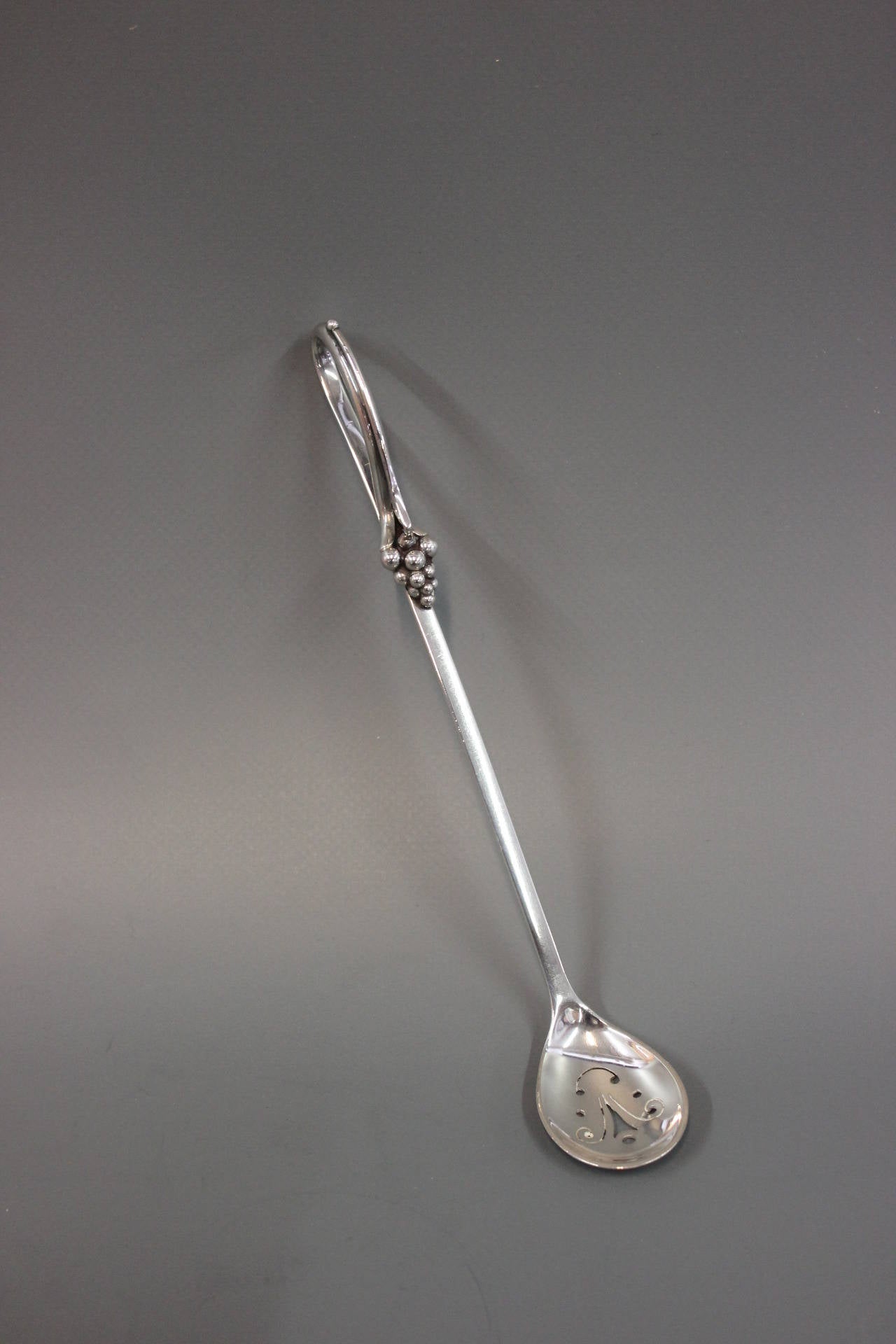 Danish Silver Ice Bowl with Spoon, Stamped 835s, c. 1940