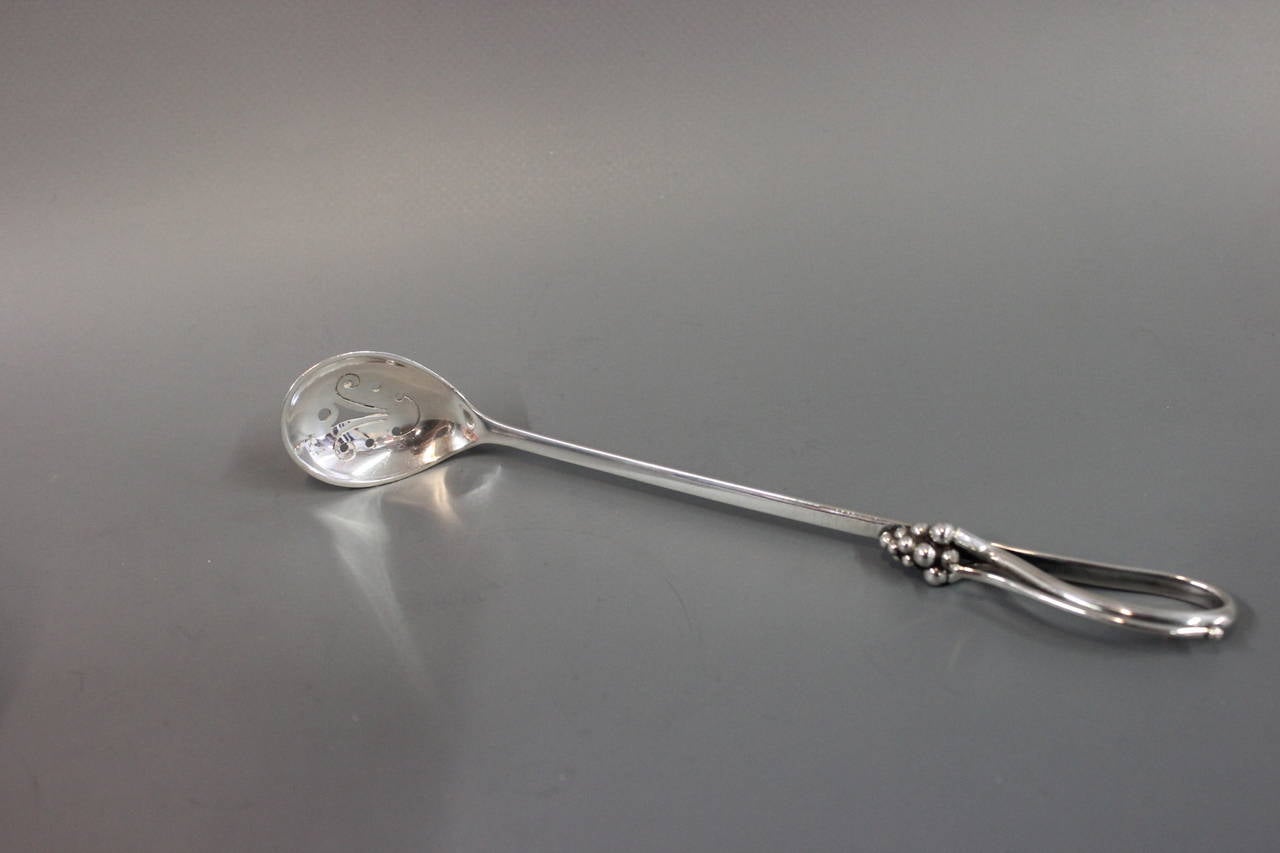 20th Century Silver Ice Bowl with Spoon, Stamped 835s, c. 1940