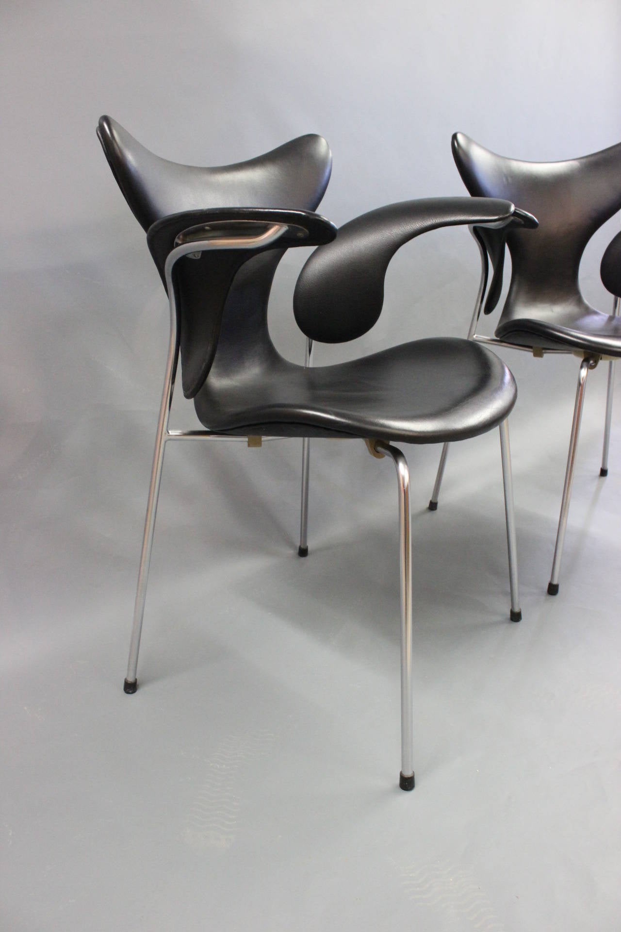 Scandinavian Modern Armchairs by Arne Jacobsen Model 3108, 