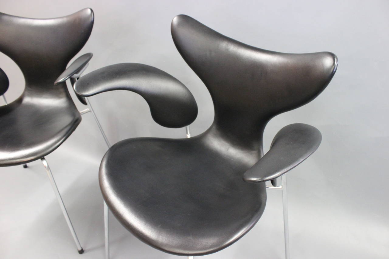 Chrome Armchairs by Arne Jacobsen Model 3108, 