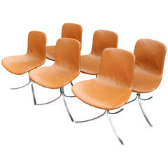 Poul Kjærholm PK9 Chairs Manufactured by Fritz Hansen 1981