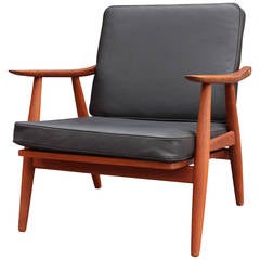 Hans J. Wegner Armchair in Teak Model GE 275 Manufactured 1950s