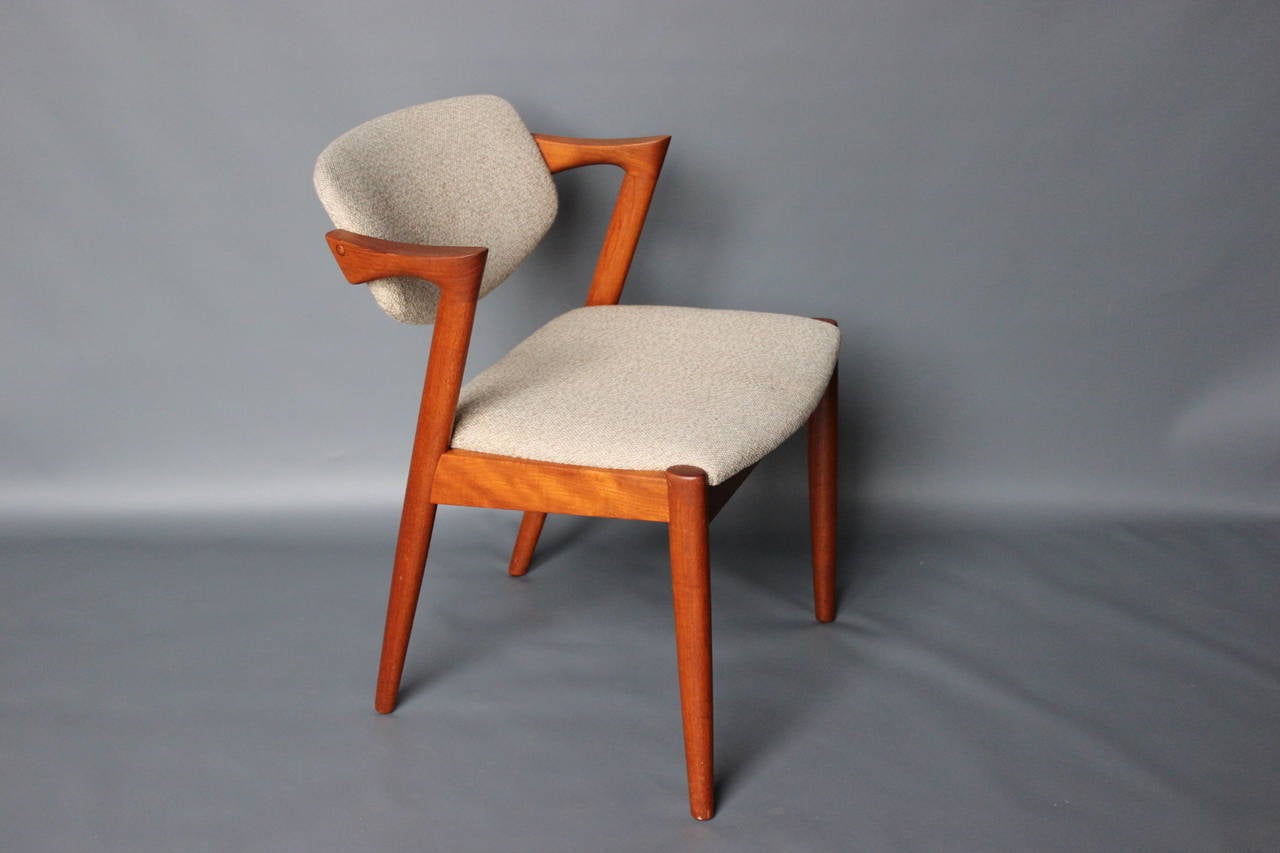 Six Dining Chairs by Kai Kristiansen Model 42 in Teak, 1960s 2