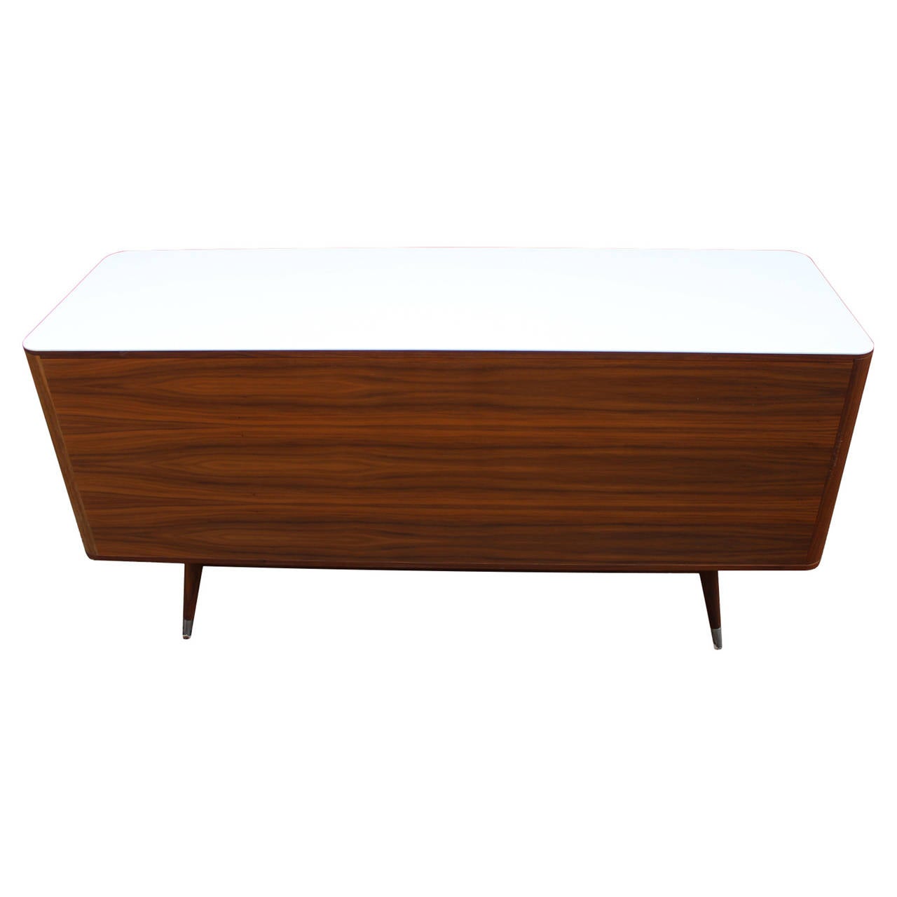 A Naver sideboard model AK 2630-2660 circa 2014, designed by Nissen and Gehl. The Sideboard is light, elegant and with a practical White corian top. The sideboard is made of walnut.