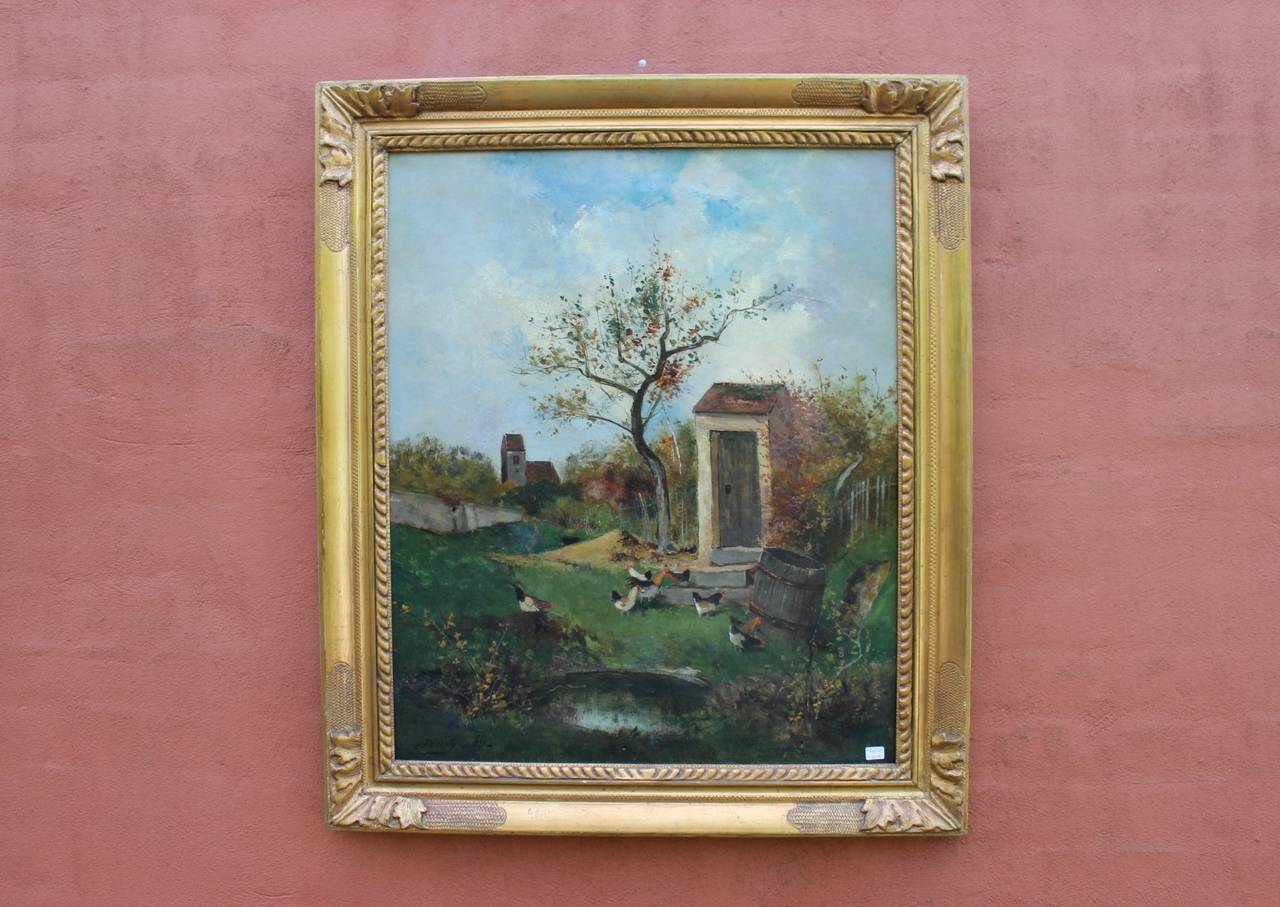 Painting by a French painter signed Derenity and from the year 1881. 