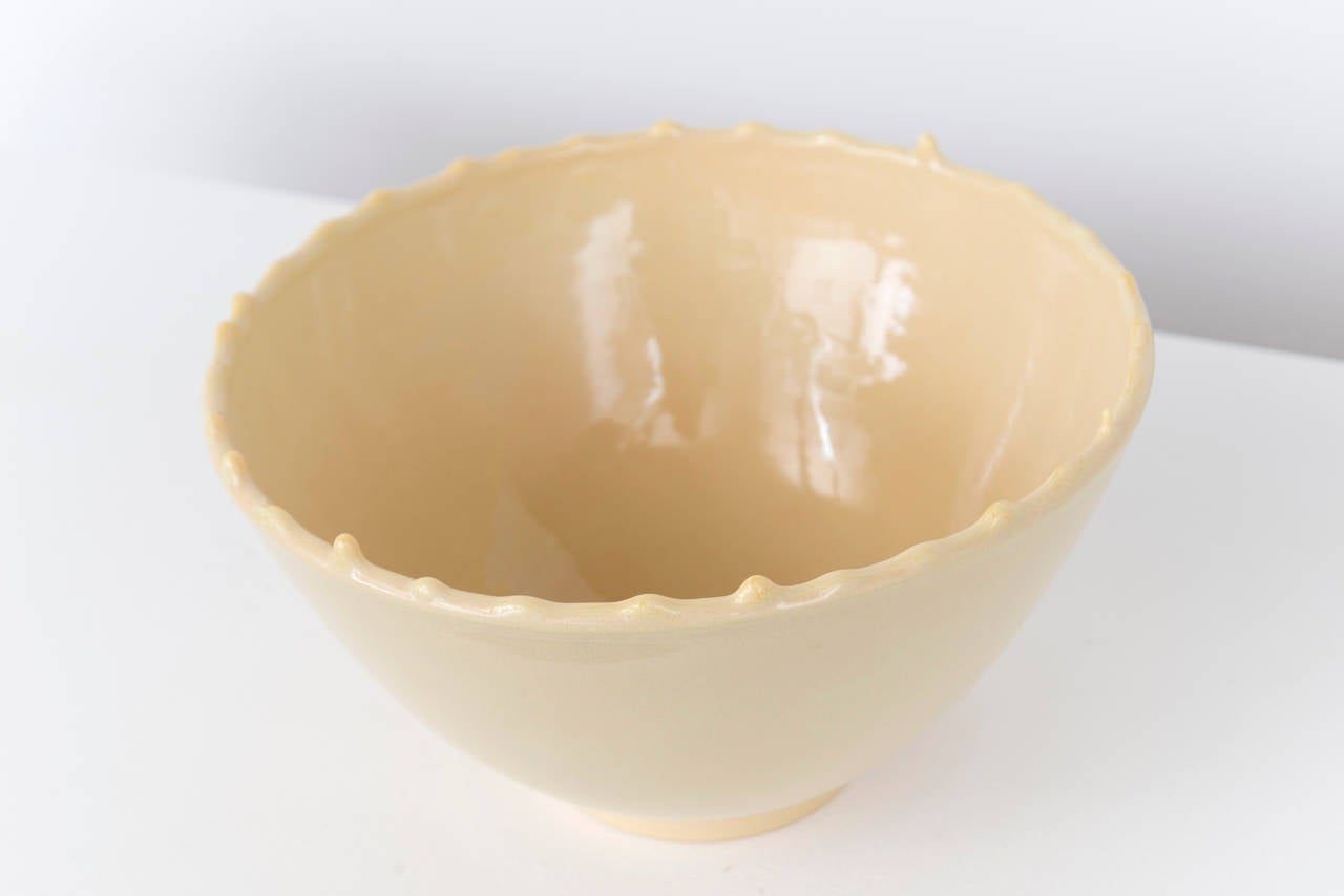 Glazed earthenware Bowl by Anders Ruhwald In Excellent Condition For Sale In Chicago, IL