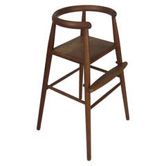 1950s Teak High Chair Designed by Nanna Ditzel