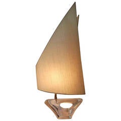 Rare "Ship" Lamp by Daum, France