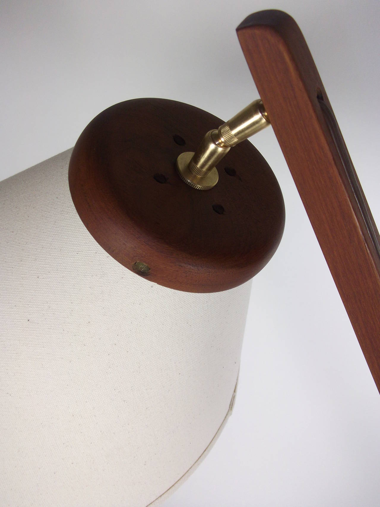 Mid-Century Modern Striking 1960s Danish Modern Three-Leg Teak Floor Lamp