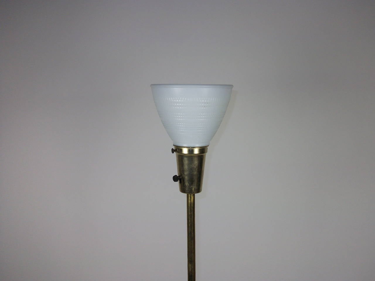 Brass 1950s Adjustable Floor Lamp Attributed to Gerald Thurston for Lightolier For Sale