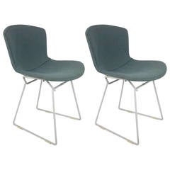 Pair of Original Retro Harry Bertoia Wire Chairs for Knoll