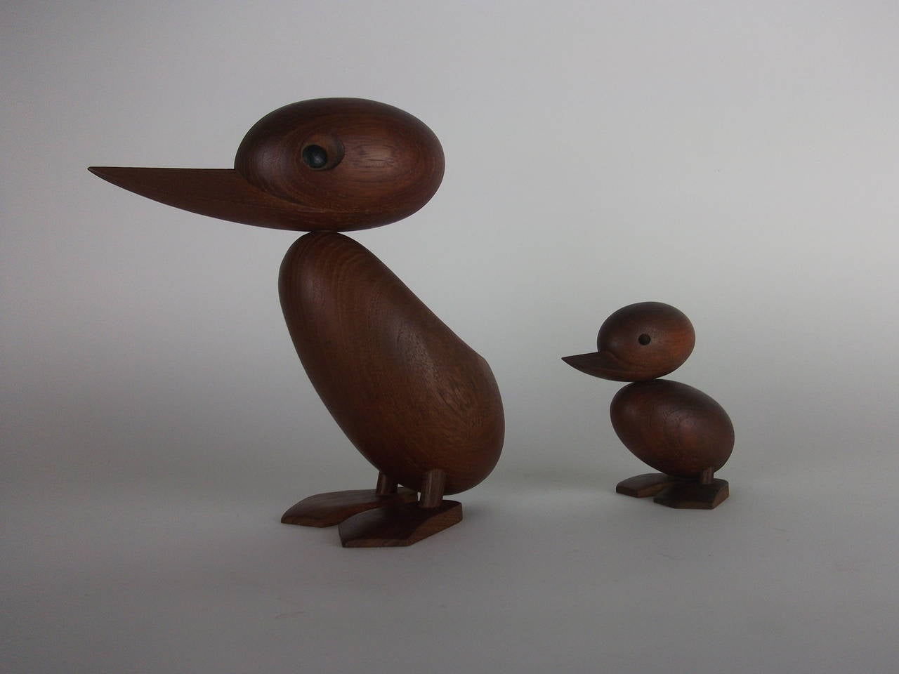 1950s Teak Ducks designed by Hans Bolling for Orskov Skjode, Denmark In Excellent Condition In Victoria, British Columbia